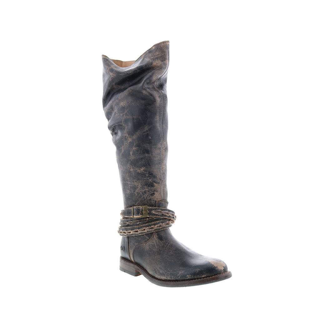 Bed Stu Eva F321120 Womens Black Leather Zipper Knee High Boots - Ruze ...