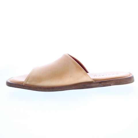 Bed Stu Kate F373157 Womens Brown Leather Slip On Slides Sandals Shoes