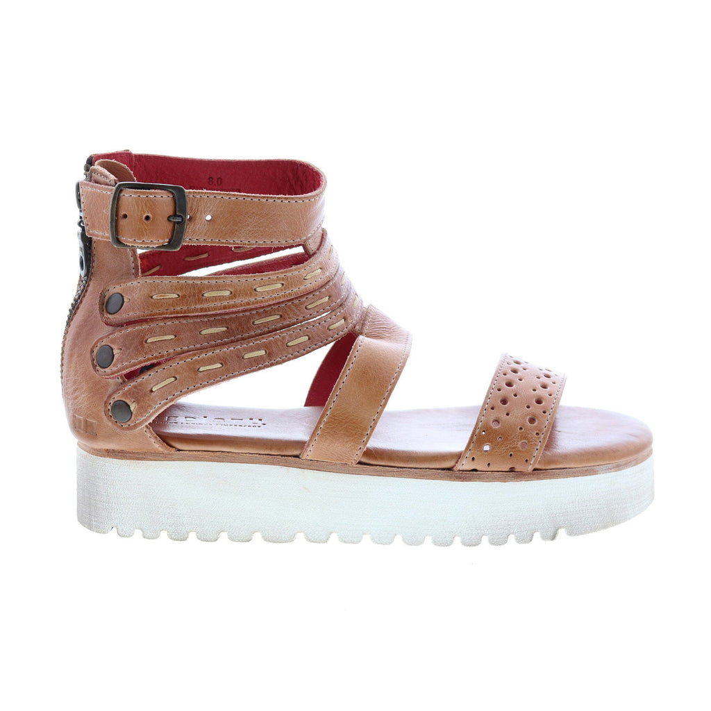 Bed Stu Artemia F395015 Womens Brown Leather Platform Sandals Shoes