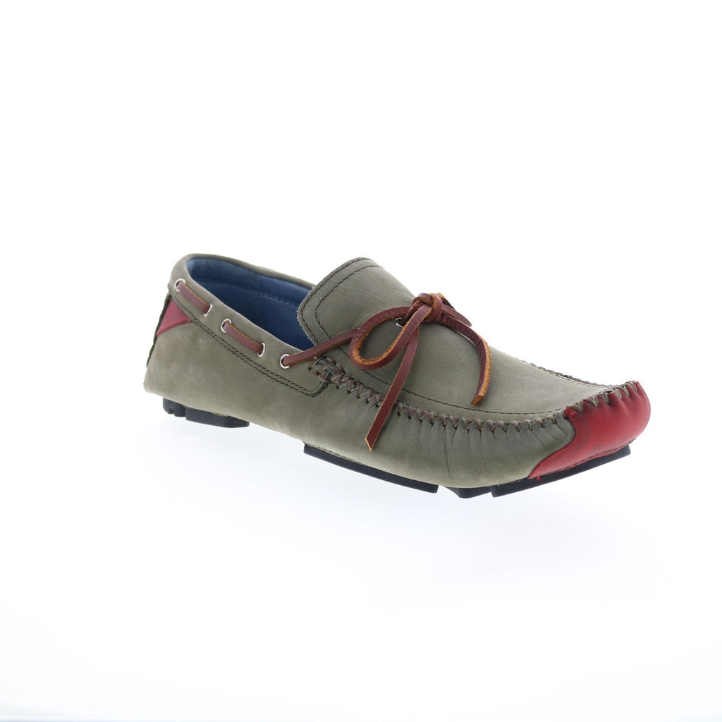 Robert Zur Mens Frisco Brown Shoes (NWT) Robert Zur Frisco Mens Brown Nubuck Lace Up Loafers & Slip  main image 3