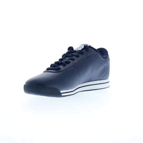 Reebok Princess Womens Blue Synthetic Lace Up Sneakers Lifestyle Shoes