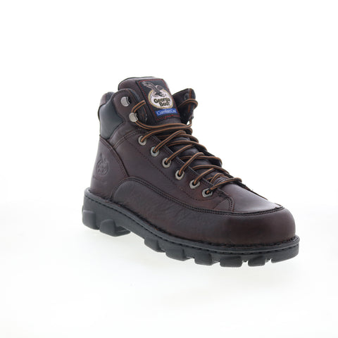 Georgia Boot Eagle Light Wide Load Steel Toe Mens Brown Wide Work Boots