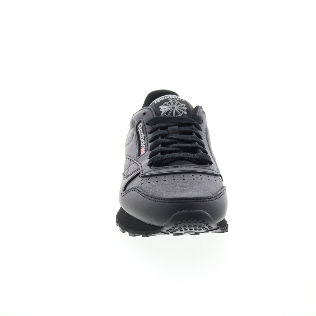 reebok classic leather sneakers in black leather