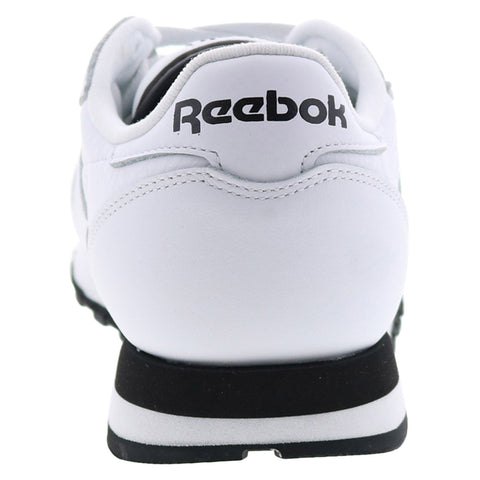 Reebok Classic Leather Mens White Leather Lace Up Lifestyle Sneakers Shoes