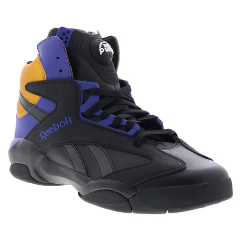 Reebok Shaq Attaq Mens Black Synthetic Lace Up Athletic Basketball Shoes