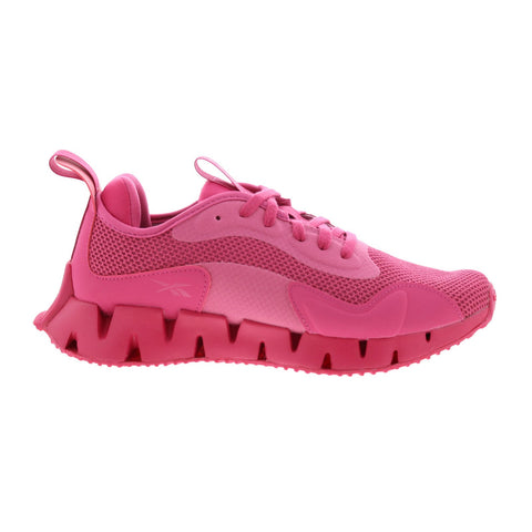Reebok Zig Dynamica Womens Pink Canvas Lace Up Athletic Running Shoes