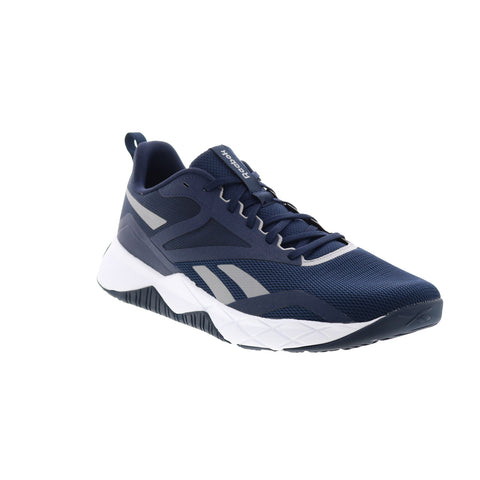 Reebok NFX Trainer Mens Blue Canvas Lace Up Athletic Cross Training Shoes