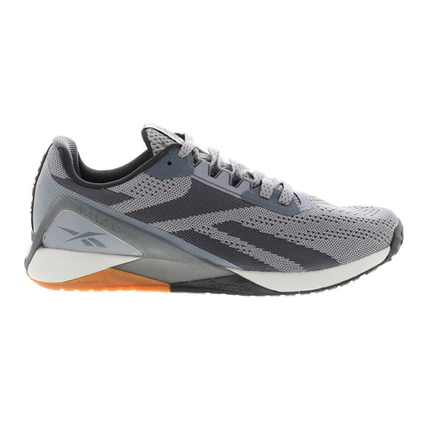 Reebok Nano X1 Mens Gray Canvas Lace Up Athletic Cross Training Shoes