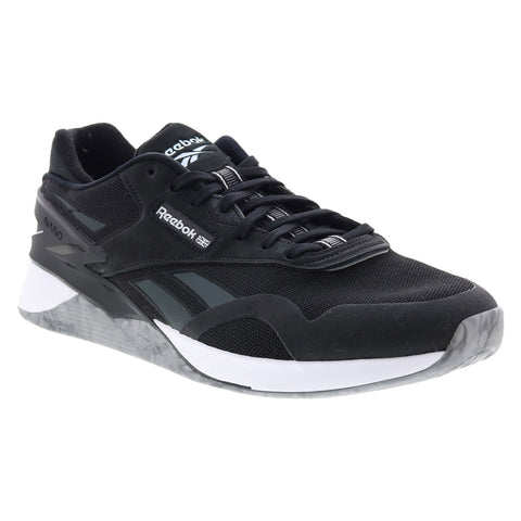 Reebok Nano Classic Mens Black Canvas Lace Up Athletic Cross Training Shoes