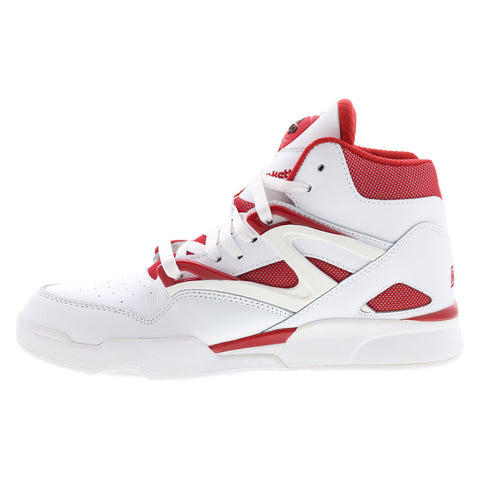 Reebok Pump Omni Zone II Mens White Leather Lifestyle Sneakers Shoes