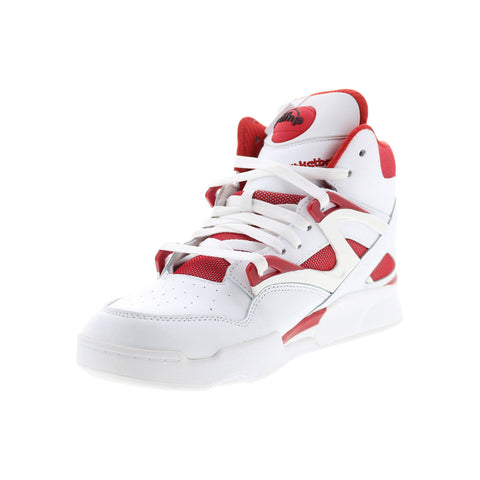 Reebok Pump Omni Zone II Mens White Leather Lifestyle Sneakers Shoes