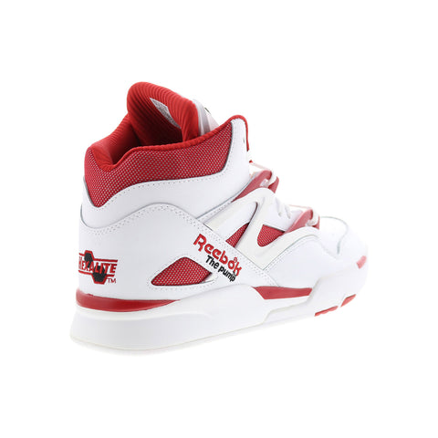 Reebok Pump Omni Zone II Mens White Leather Lifestyle Sneakers Shoes