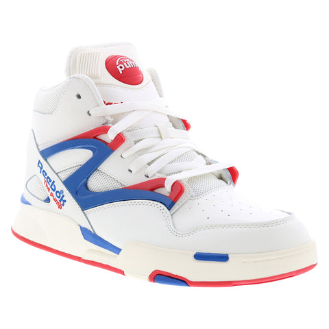 Reebok Pump Omni Zone II Mens Beige Leather Lifestyle Sneakers Shoes