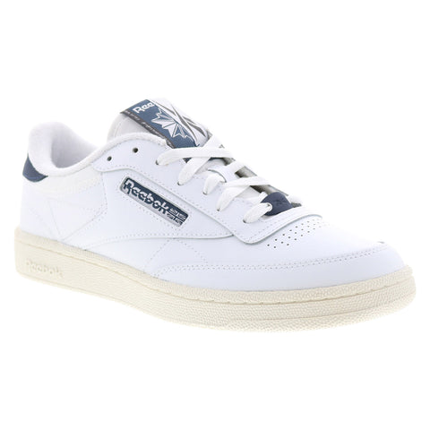Reebok Club C 85 Mens White Leather Lace Up Lifestyle Sneakers Shoes