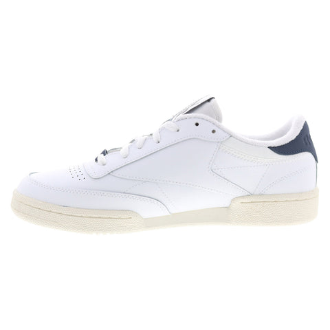 Reebok Club C 85 Mens White Leather Lace Up Lifestyle Sneakers Shoes