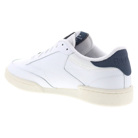 Reebok Club C 85 Mens White Leather Lace Up Lifestyle Sneakers Shoes