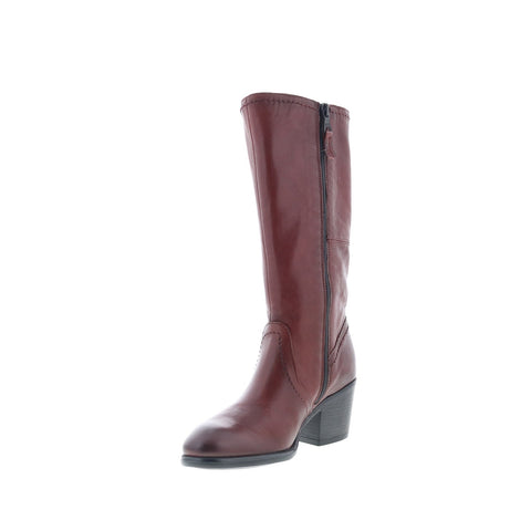 Miz Mooz Torrence Womens Burgundy Leather Zipper Knee High Boots
