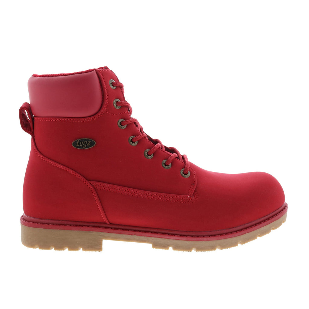 Lugz Brace HI MBRACHD-6080 Mens Red Synthetic Lace Up Casual Dress Boo