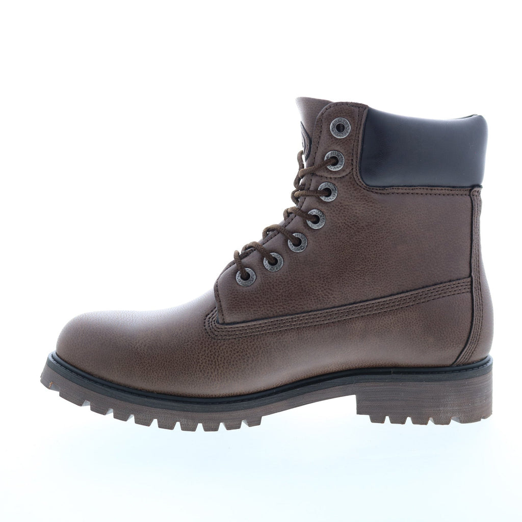 Lugz Convoy MCNVYV-2538 Mens Brown Leather Lace Up Casual Dress Boots