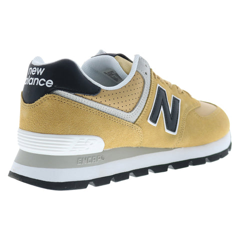 New Balance 574 Rugged ML574DBF Mens Beige Suede Lifestyle Sneakers Shoes