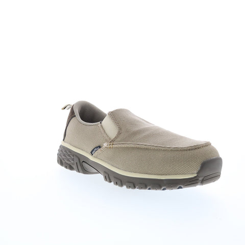 Nautilus Breeze Slip-On Alloy Toe Electrical Hazard Mens Beige Athletic Shoes