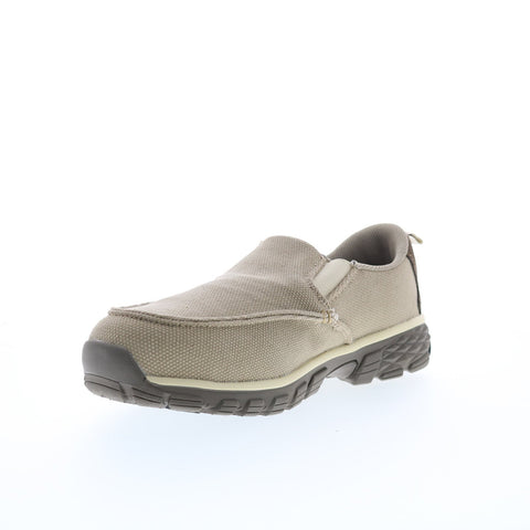 Nautilus Breeze Slip-On Alloy Toe Electrical Hazard Mens Beige Athletic Shoes