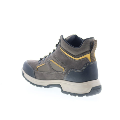 Rockport Evan Waterproof Mens Gray Wide Suede Lace Up Casual Dress Boots