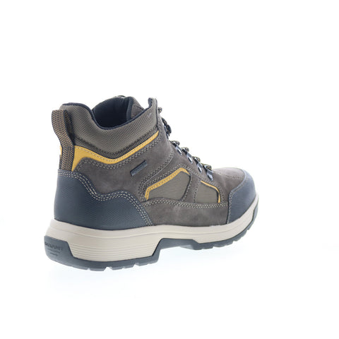 Rockport Evan Waterproof Mens Gray Wide Suede Lace Up Casual Dress Boots