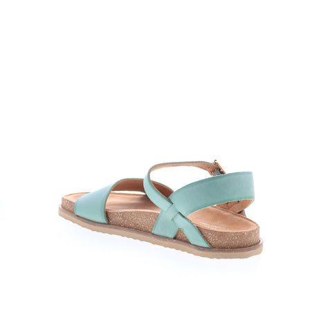 Softwalk Upland S2419-373 Womens Green Wide Leather Strap Sandals Shoes