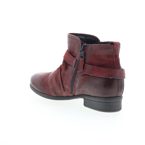 Miz Mooz Suzy Womens Red Leather Zipper Ankle & Booties Boots