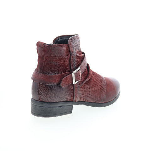 Miz Mooz Suzy Womens Red Leather Zipper Ankle & Booties Boots