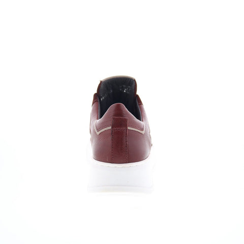 Miz Mooz Tristin Womens Burgundy Suede Lace Up Lifestyle Sneakers Shoes