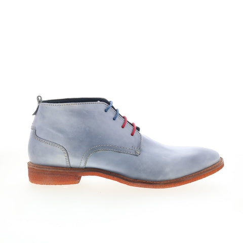 Steve Madden Apple Valley T99600 Mens Blue Leather Lace Up Chukkas Boots 8