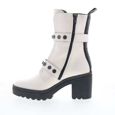 Fly London Tama TAMA888FLY-001 Womens White Leather Casual Dress Boots