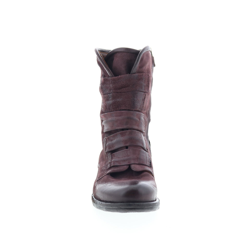 A.S. 98 Traver Womens Burgundy Suede Zipper Casual Dress Boots