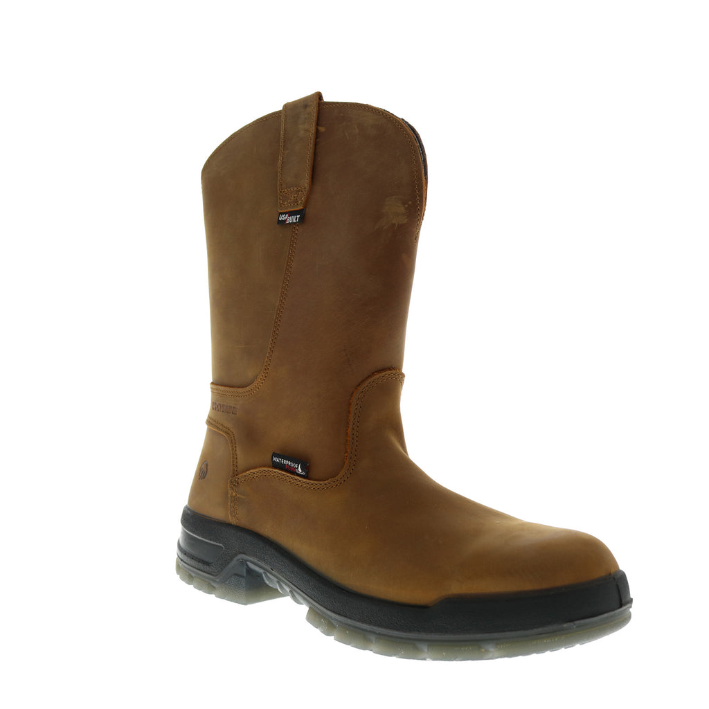 Wolverine Ramparts USA 10" WP W190018 Mens Brown Leather Work Boots