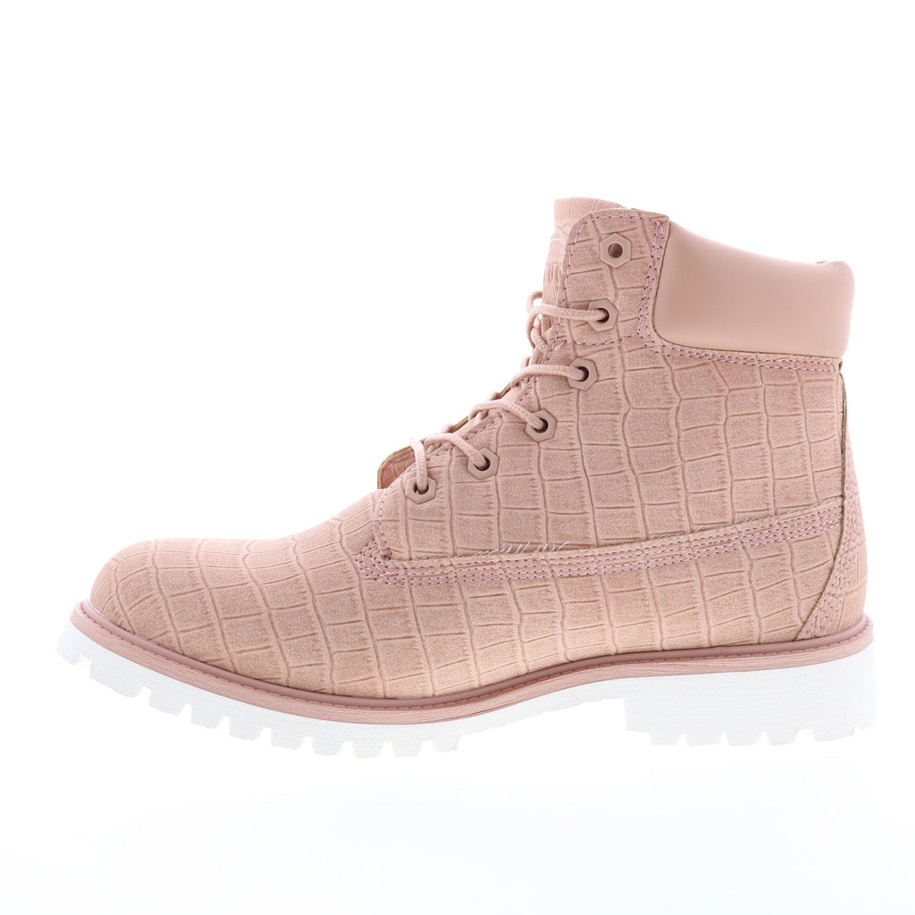Lugz Convoy Croc WCNVYCE-6826 Womens Pink Suede Lace Up Casual