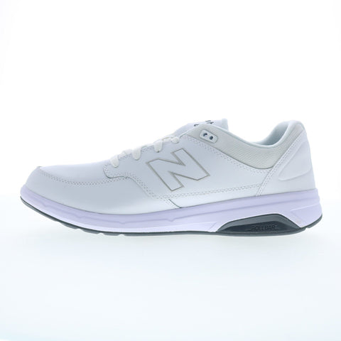 New Balance 813 XMW813WT Mens White Narrow Leather Lifestyle Sneakers Shoes