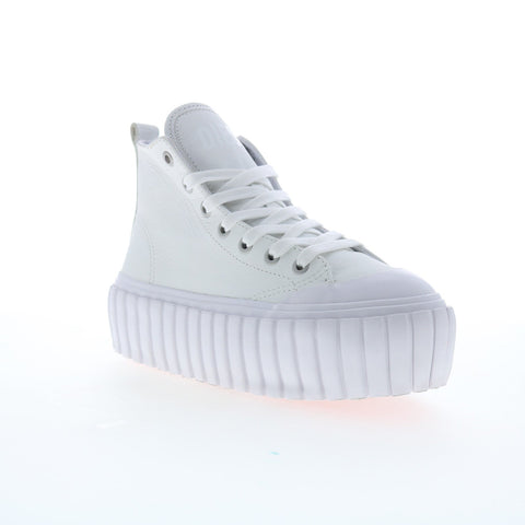 Diesel S-Hanami Mid W Womens White Leather Lifestyle Sneakers Shoes