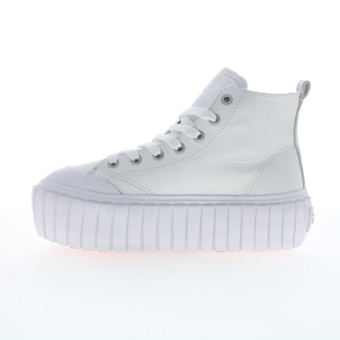 Diesel S-Hanami Mid W Womens White Leather Lifestyle Sneakers Shoes