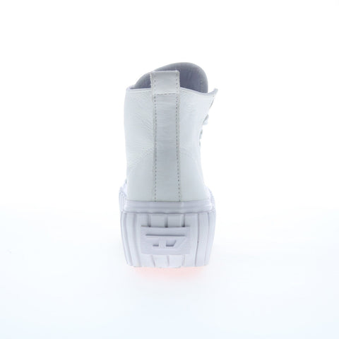 Diesel S-Hanami Mid W Womens White Leather Lifestyle Sneakers Shoes