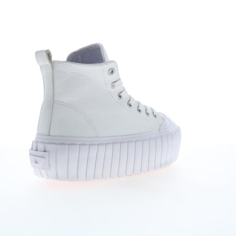 Diesel S-Hanami Mid W Womens White Leather Lifestyle Sneakers Shoes
