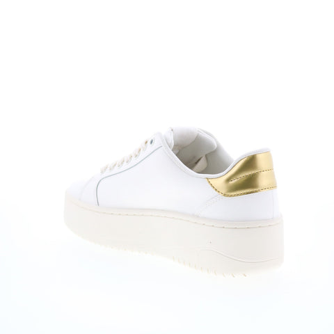 Diesel S-Athene Bold W Womens White Leather Lifestyle Sneakers Shoes