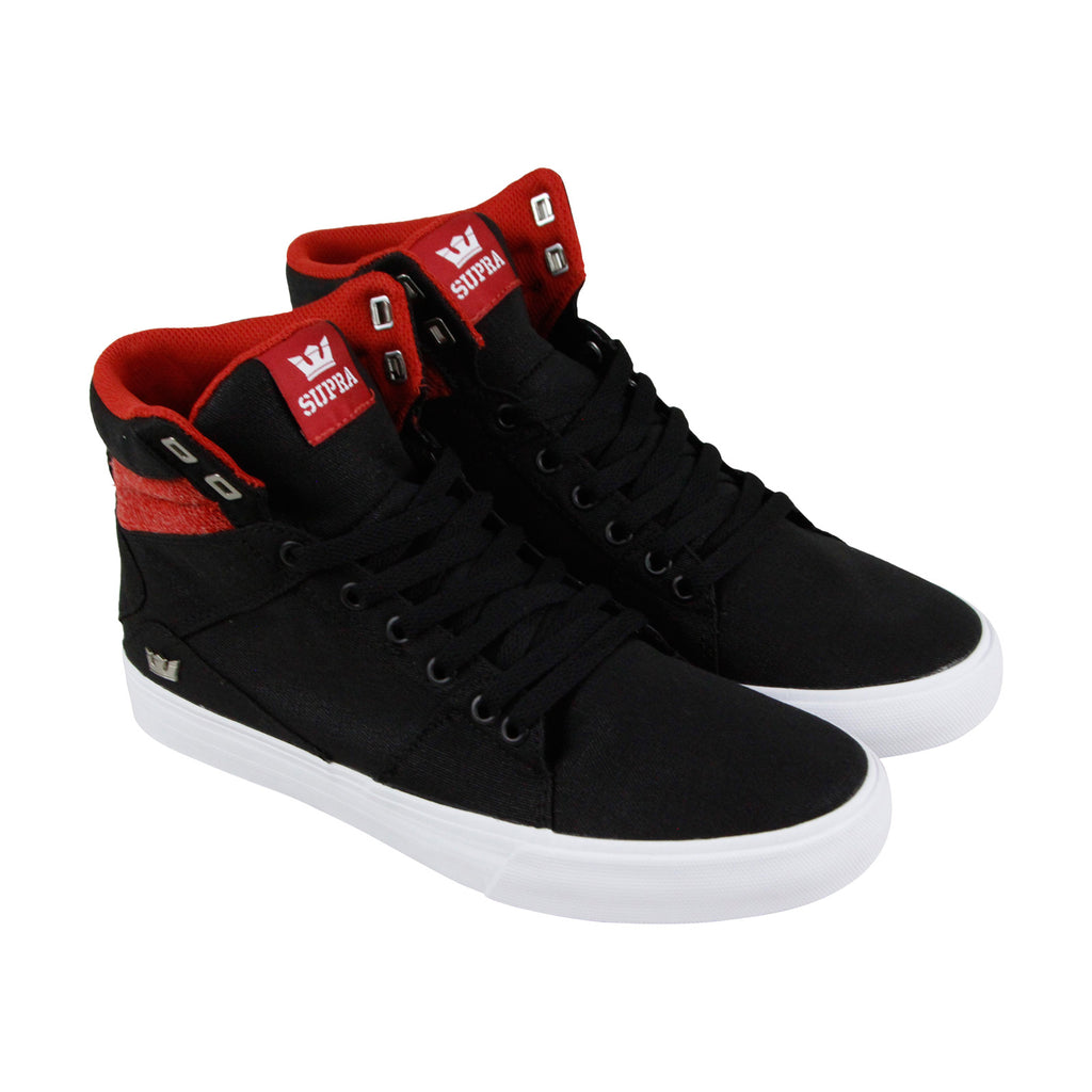 Supra Aluminum 05662-062-M Mens Black Canvas Surf Mid Top Skate