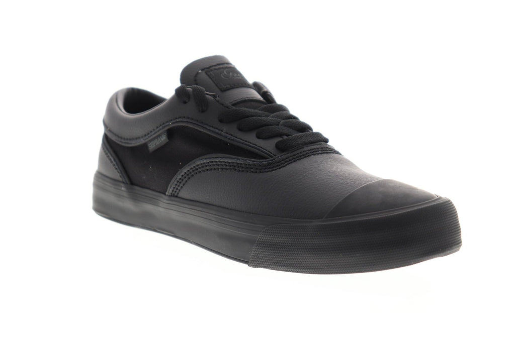 Supra Hammer VTG 06123-010-M Mens Black Leather Low Top Skate
