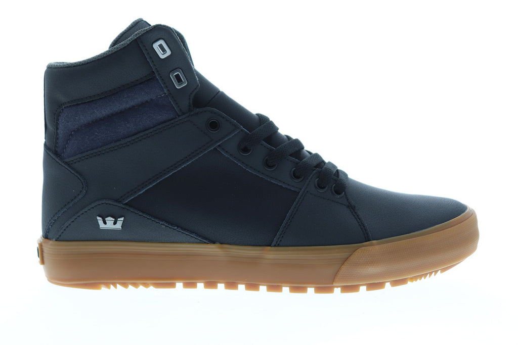 Supra Aluminum CW 06376-008-M Mens Black Leather Surf Skate