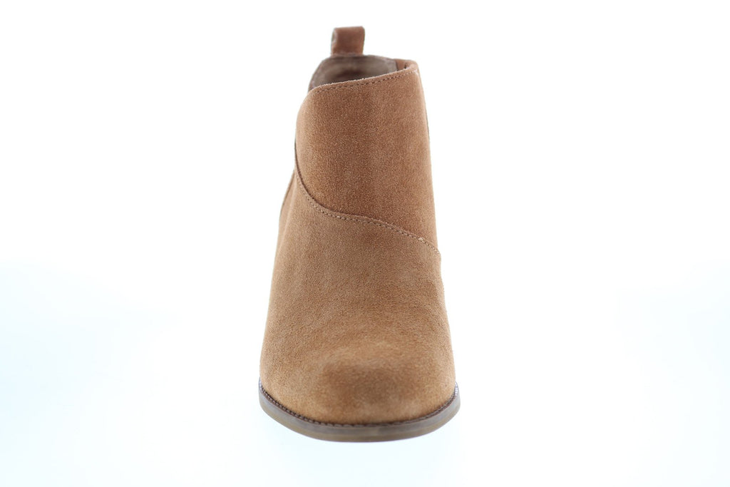 Toms Leilani 10014180 Womens Brown Suede Zipper Ankle & Booties Boots - Ruze Shoes