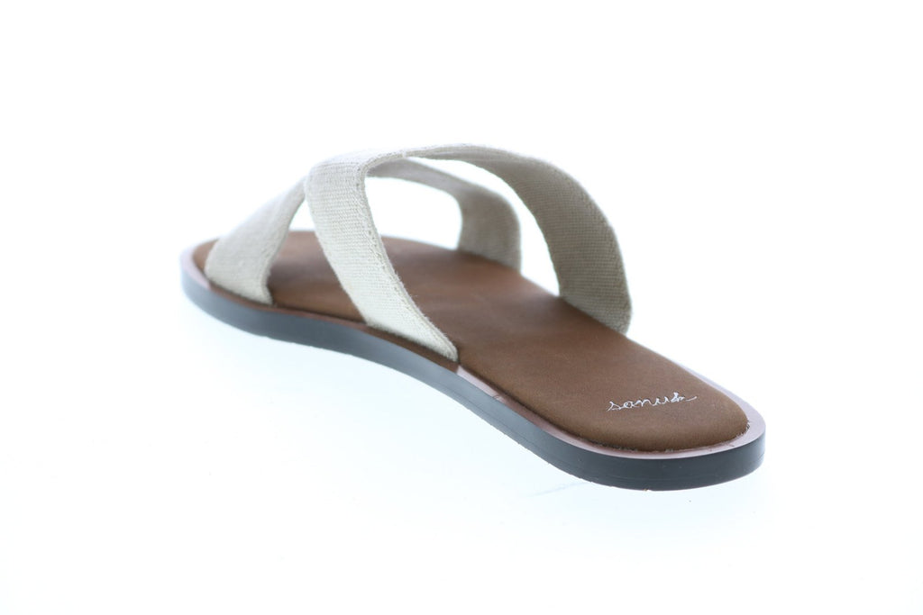Sanuk Yoga Gora Gora 1011618-NAT Womens Beige Canvas Flip-Flops Sandal -  Ruze Shoes
