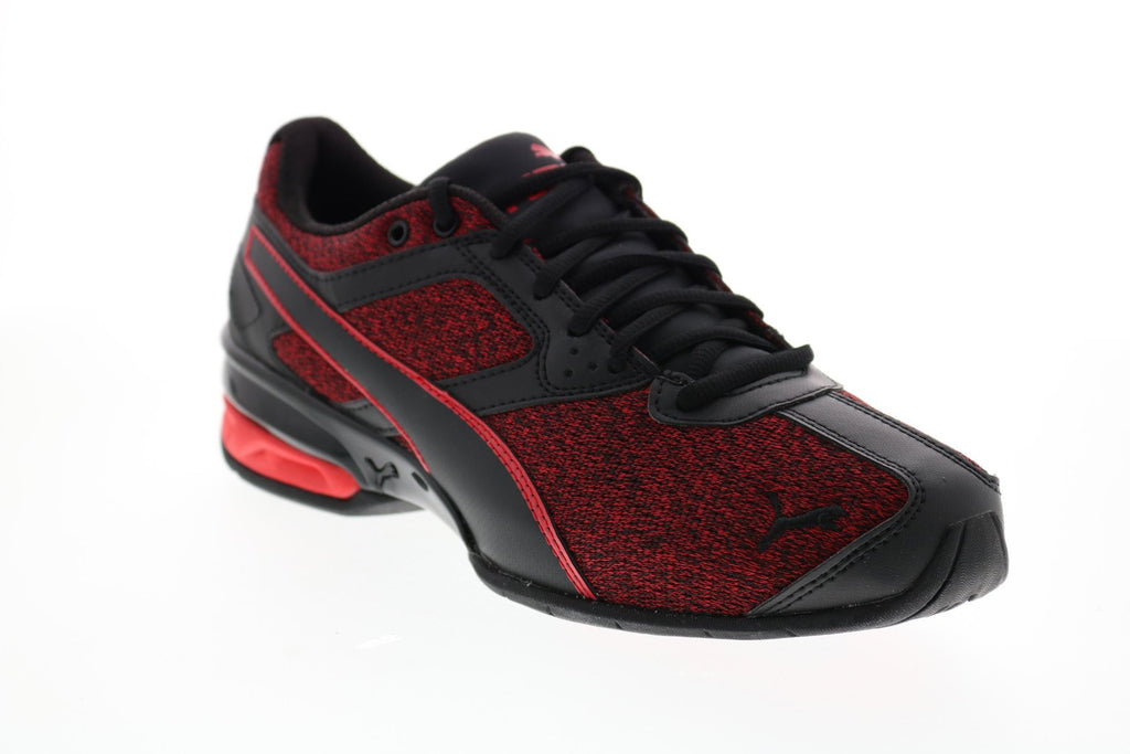 Puma Tazon Knit 18997101 Mens Red Canvas Lace Up Athletic