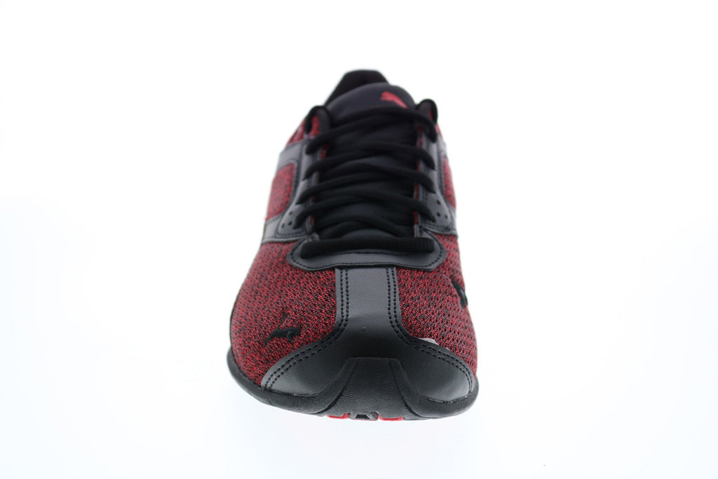 Puma Tazon Knit 18997101 Mens Red Canvas Lace Up Athletic